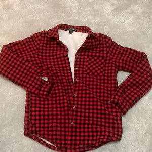 Red and black flannel jacket